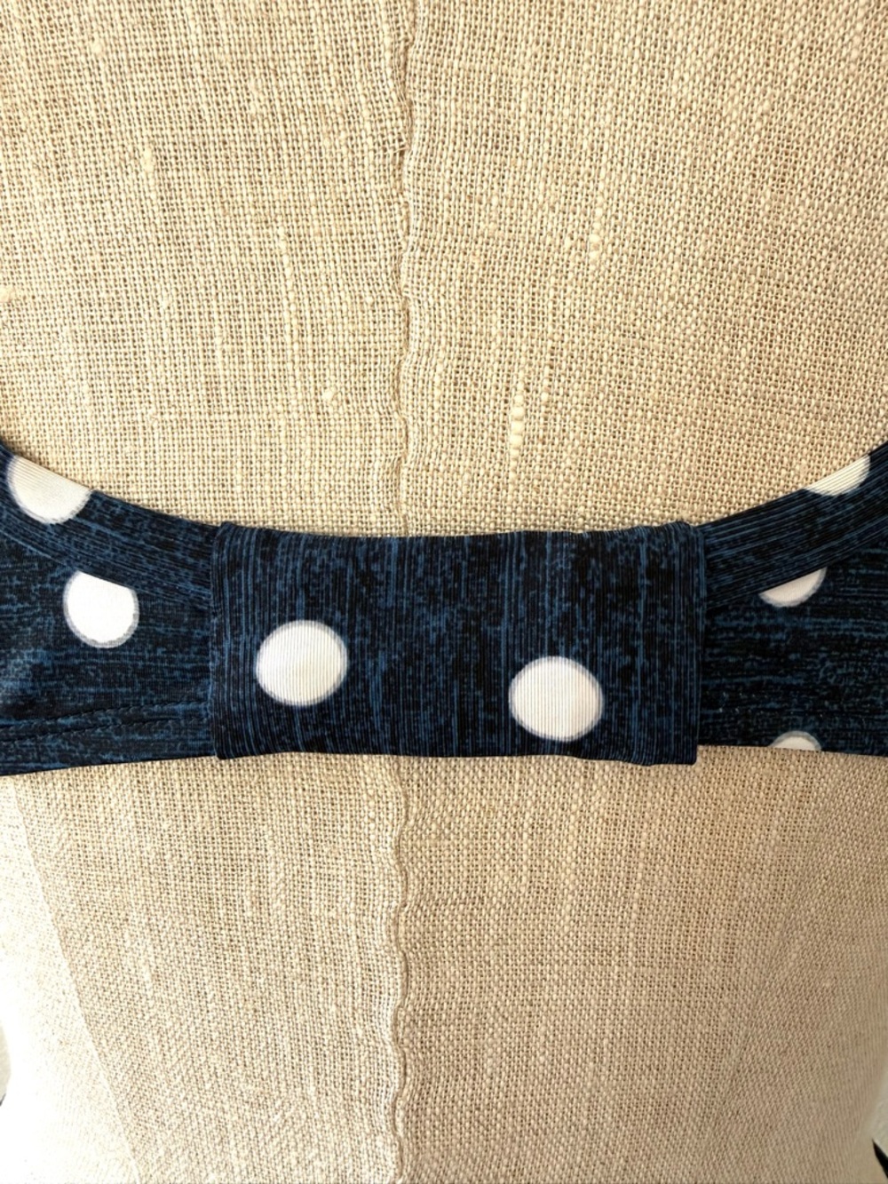 Miraclesuit Equinox Norma Jean Pinup Navy Polka Dot Retro High Waist Bikini Set - Picture 7 of 16